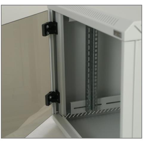 19" Rack Wall-mount 4U / 500 glass door, A muro, Grigio, 600 x 515 x 280 mm - Foto 2